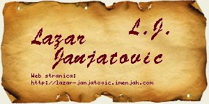 Lazar Janjatović vizit kartica